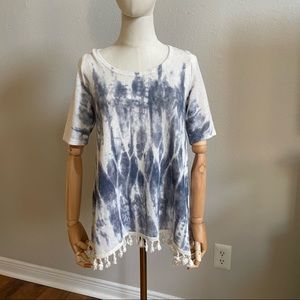 Tie-Dye T-Shirt with Fringe